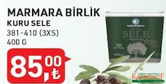 MARMARABİRLİK KURU SELE SİYAH ZEYTİN 400 G MARMARABİRLİK KURU SELE SİYAH ZEYTİN 400 G